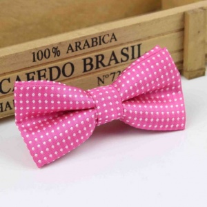 Boys Hot Pink Polka Dot Bow Tie with Adjustable Strap
